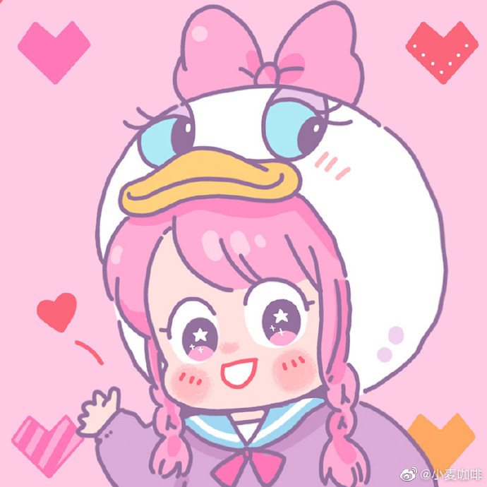 卡通风人物插画素材贴纸女孩_美女照片