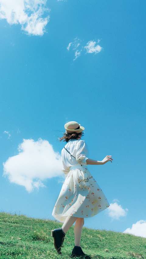 五四青年节通用青春人物背景场景图片素材_美女自拍