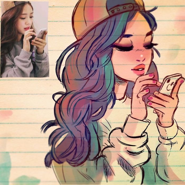 美女照片游泳卡通_美女照片游泳写真壁纸