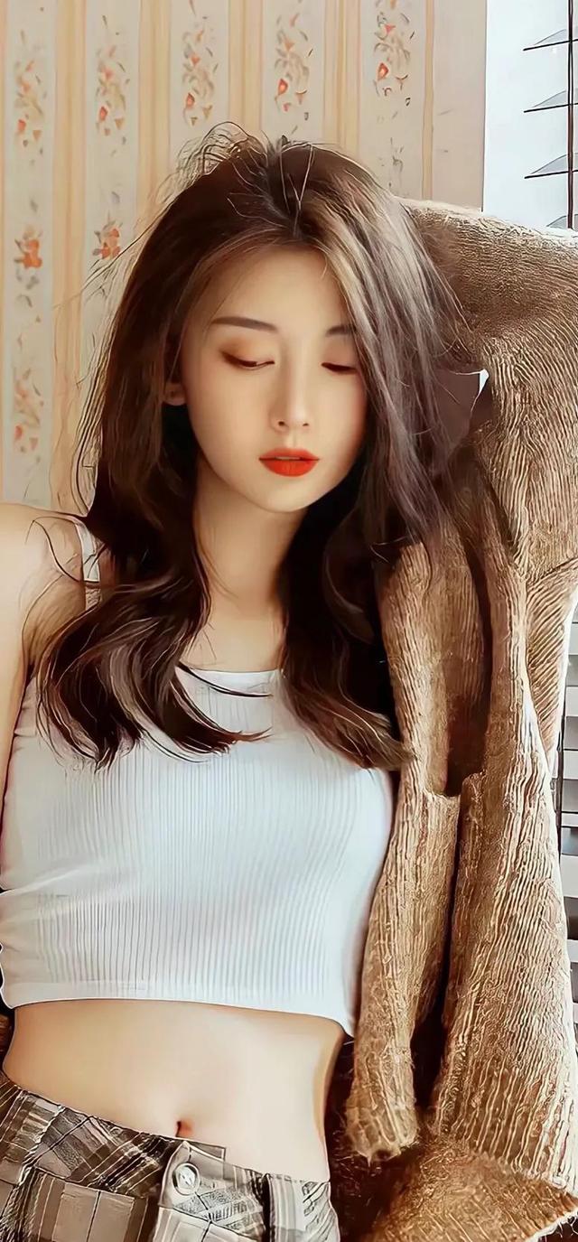 长发甜美美女蓝色毛衣好看的清纯动人美女壁纸_美女高雅造型
