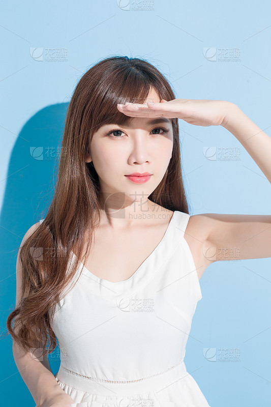 卡通感青年节女生元素贴纸_美女照片侧脸好看头像