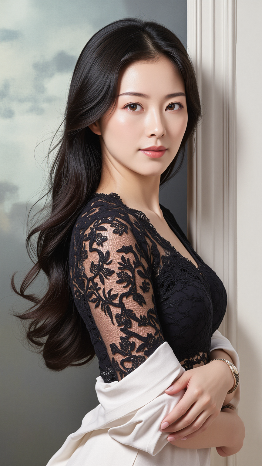 美女头像真人头像高冷_美女高雅造型