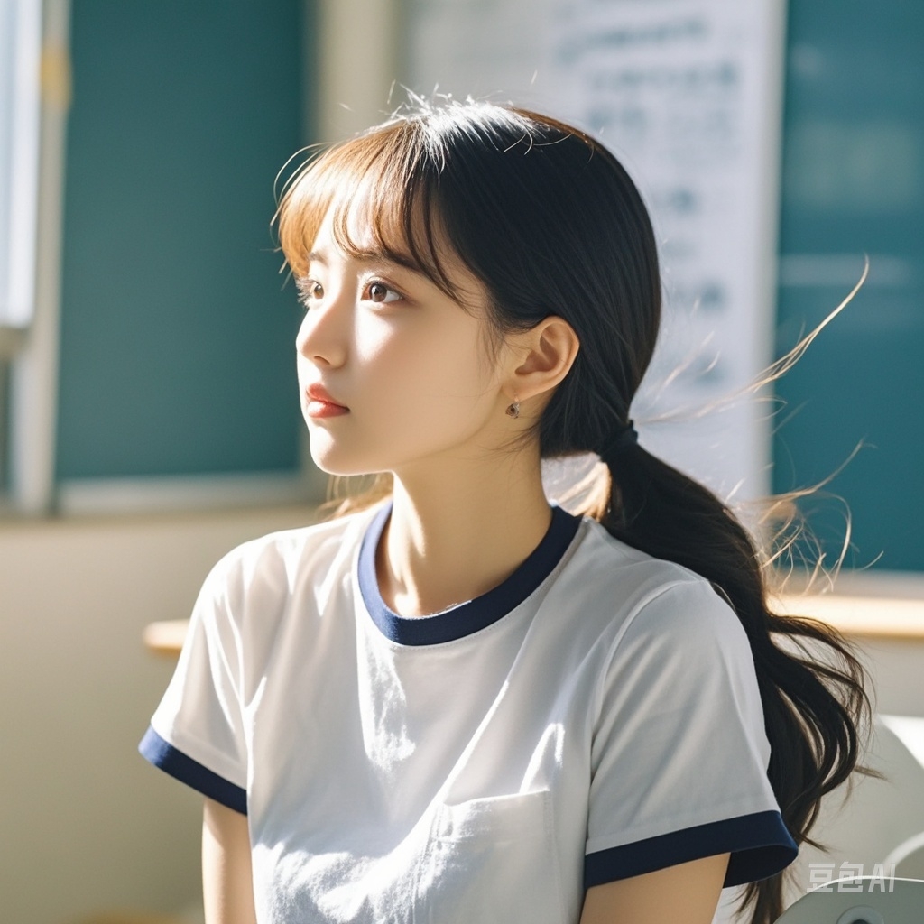蓝色裙子侧脸美女鞠婧祎手机壁纸_美女自拍