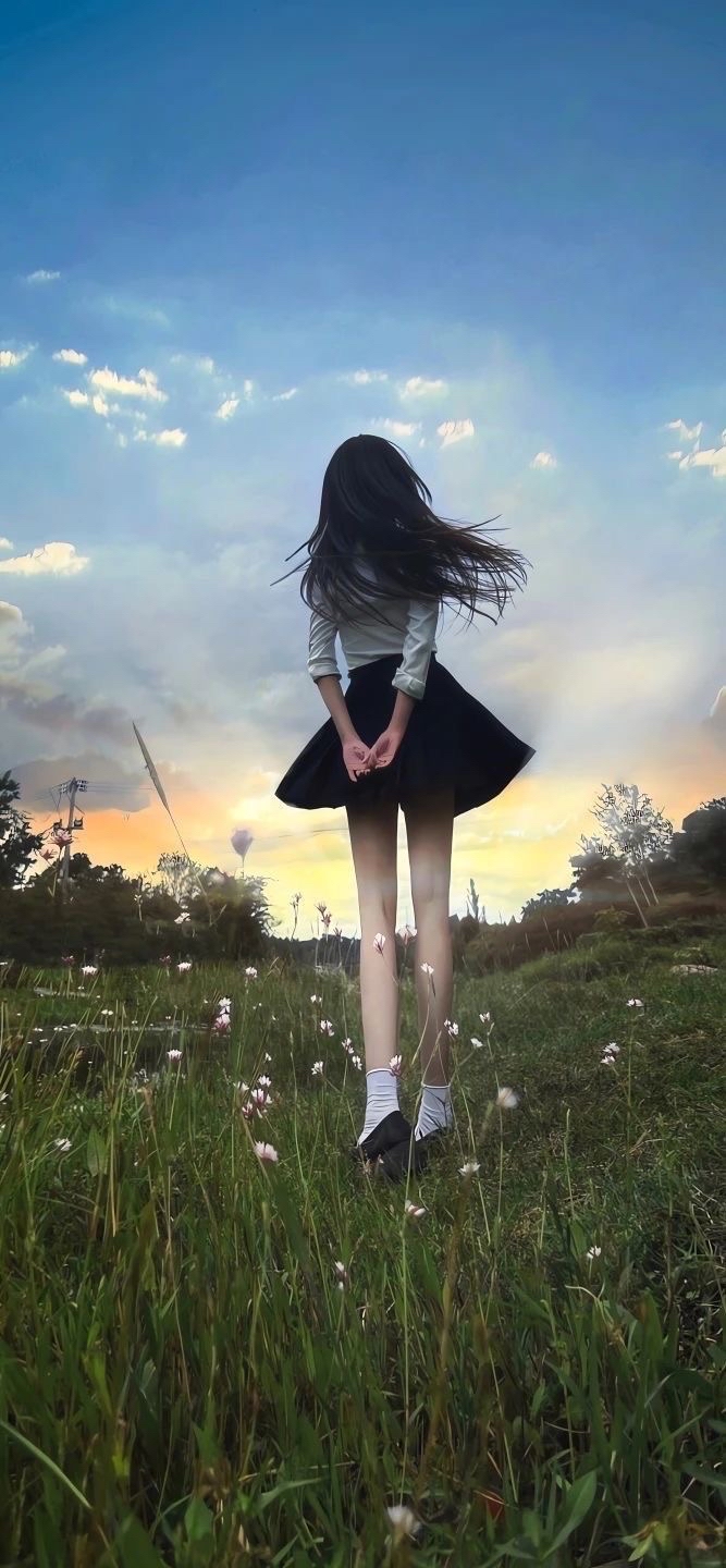 美女图片微信头像真人背影_美女高雅造型