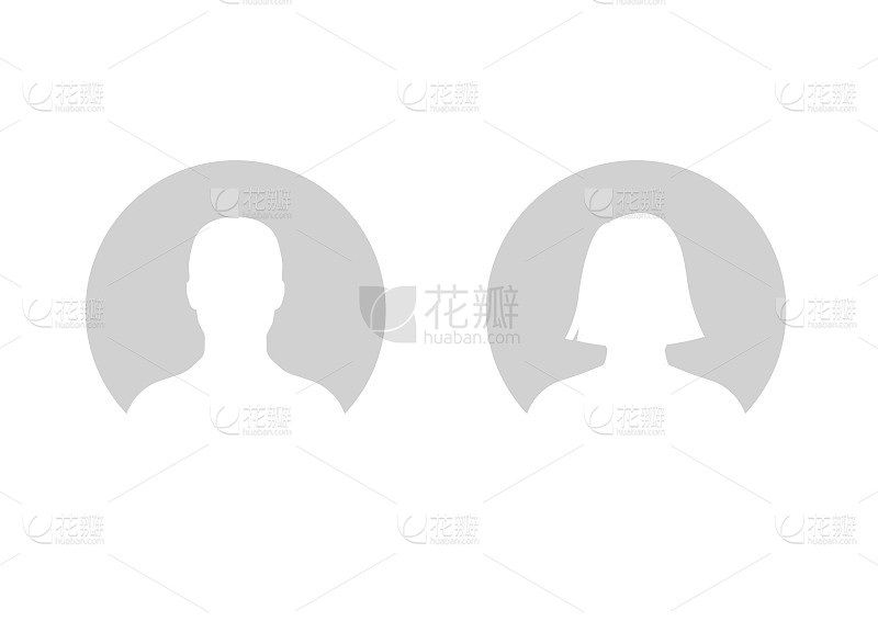 默认头像照片占位符图标灰色的概要图商业女性_美女壁纸手机壁纸