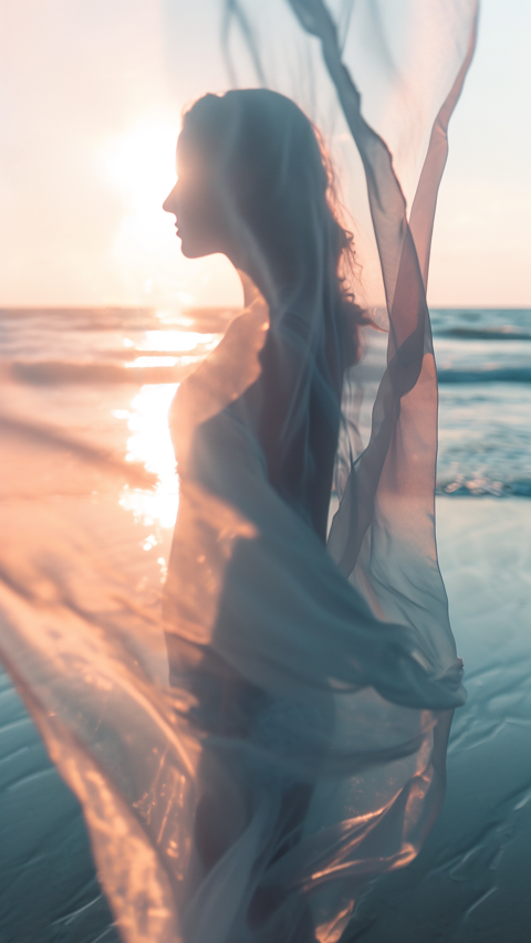 三八妇女节女神节女王节唯美浪漫人物剪影背景图片素材_美女壁纸手机壁纸