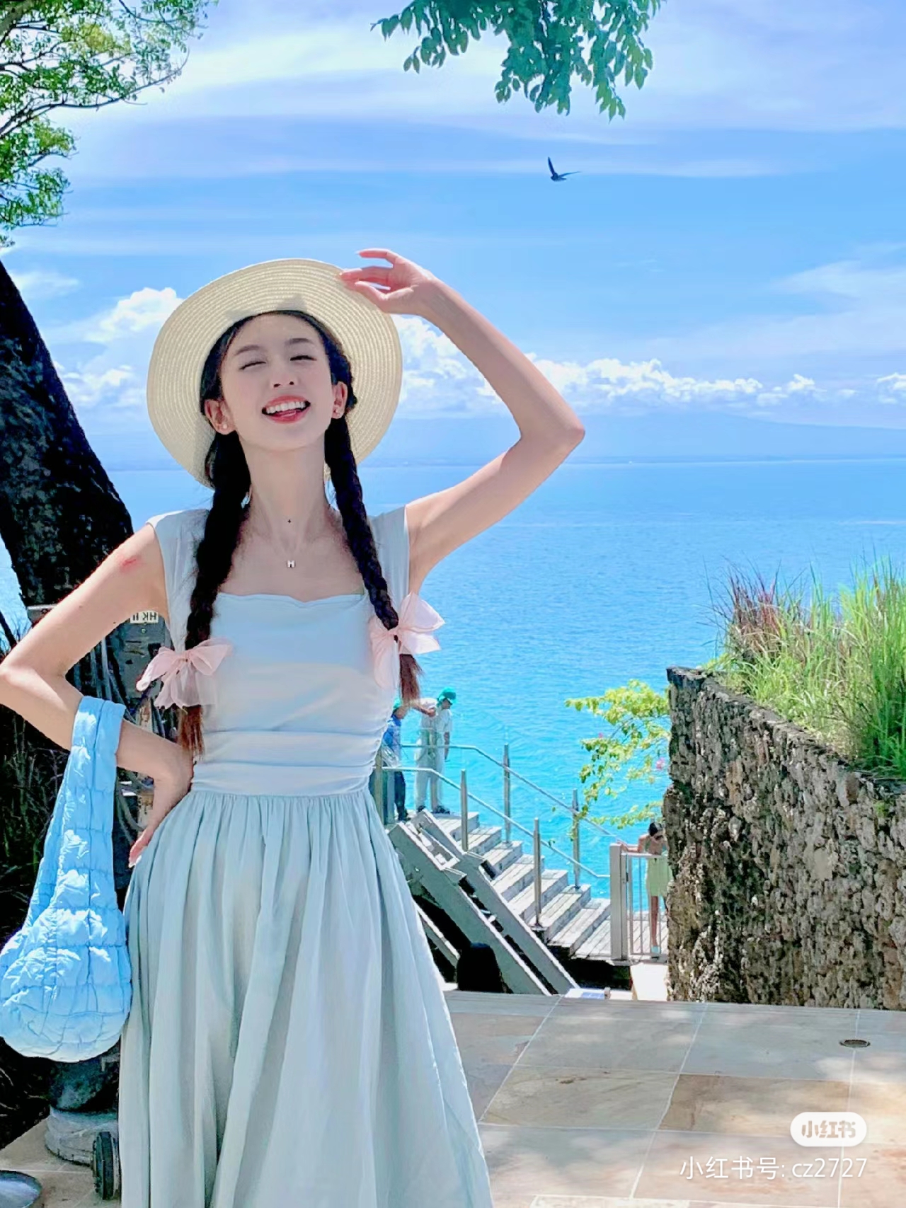 乡村旅游早安问候日签摄影手机海报_美女壁纸手机壁纸
