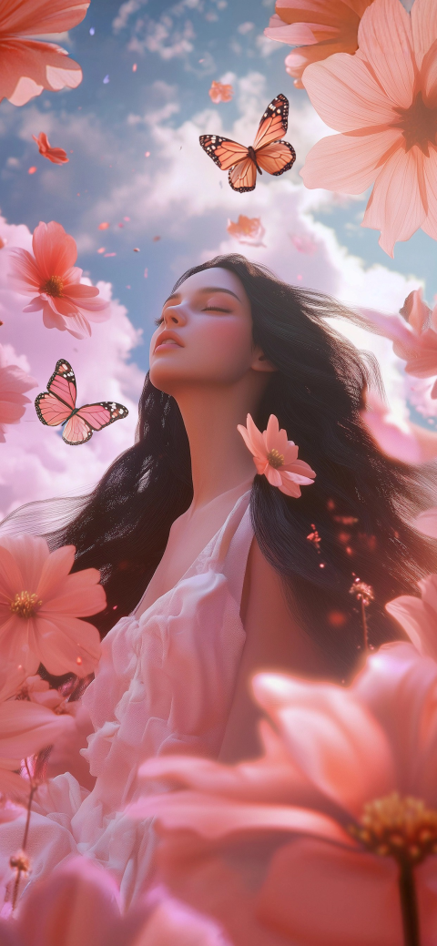 五四青年节通用青春人物背景场景图片素材_美女高雅造型