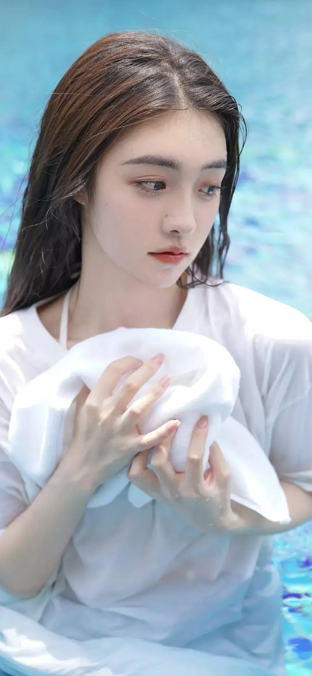 工棕号小田田美女壁纸小甜甜美女壁纸_美女照片游泳写真素材