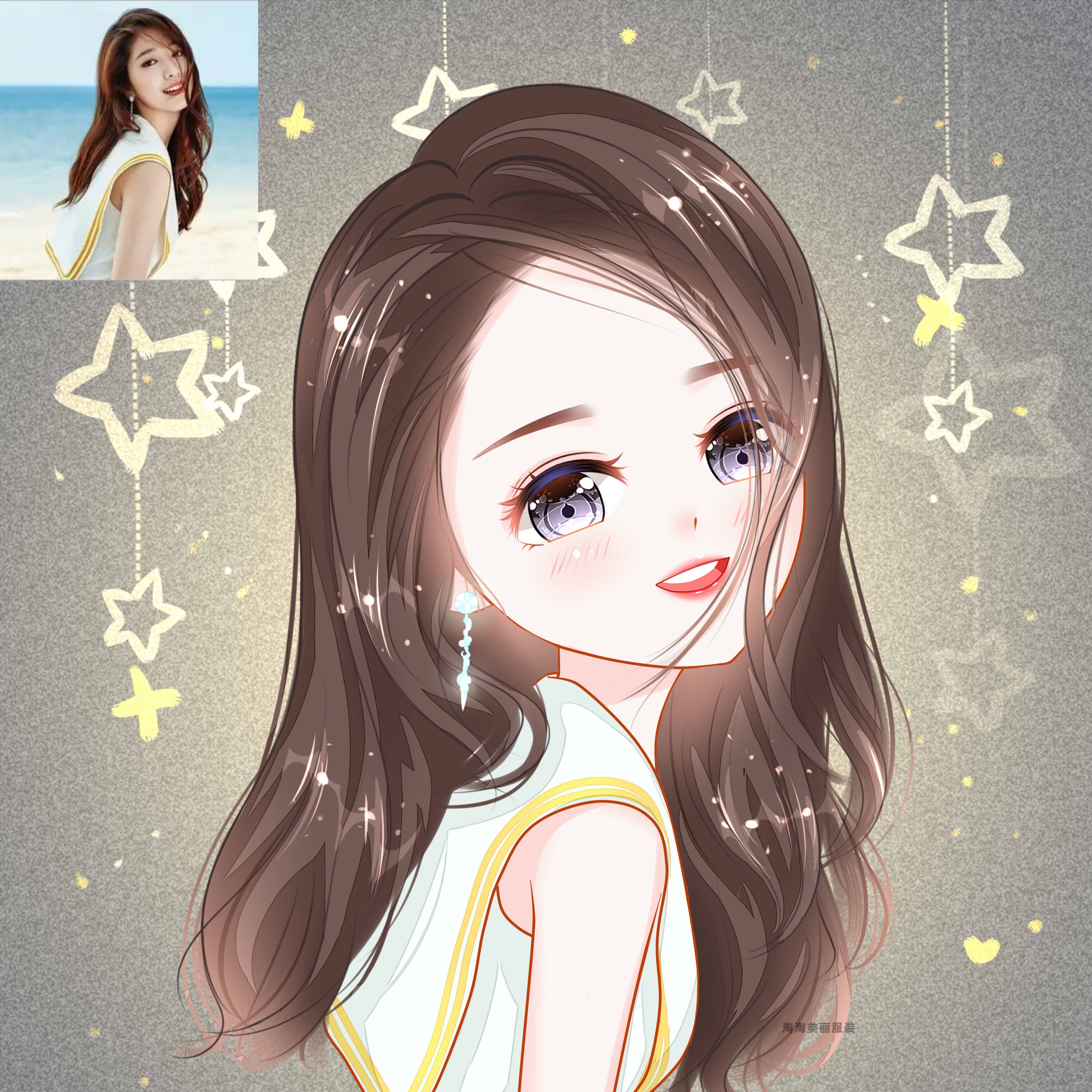 美发女生发型人像_美女高雅造型