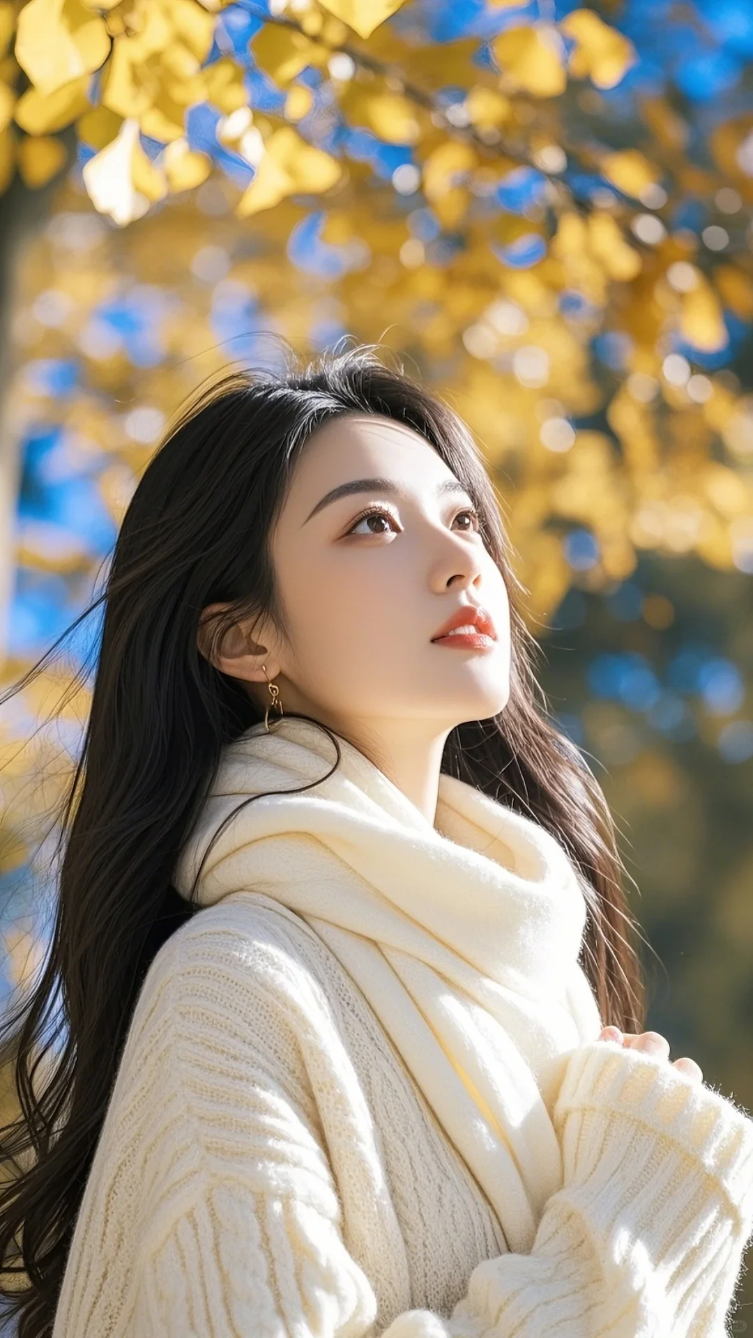 白色裙子清纯美女林真全屏高清手机壁纸_美女壁纸图片2025最新款